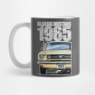 1965 Ford Mustang Phoenician Yellow (Dark Background) Mug